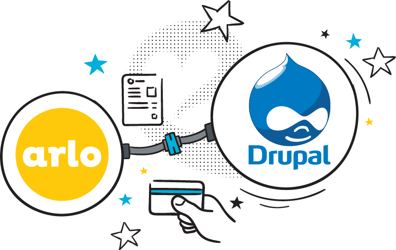 Logo for drupal website training and event management addon