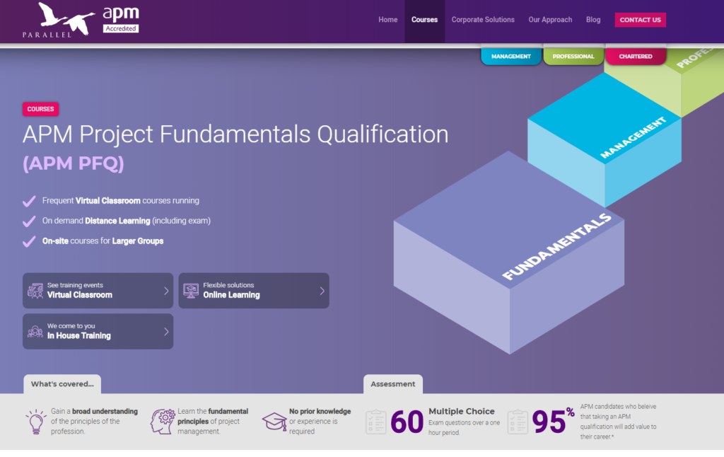 Parallel Project Training case study for blended learning with Arlo training management software