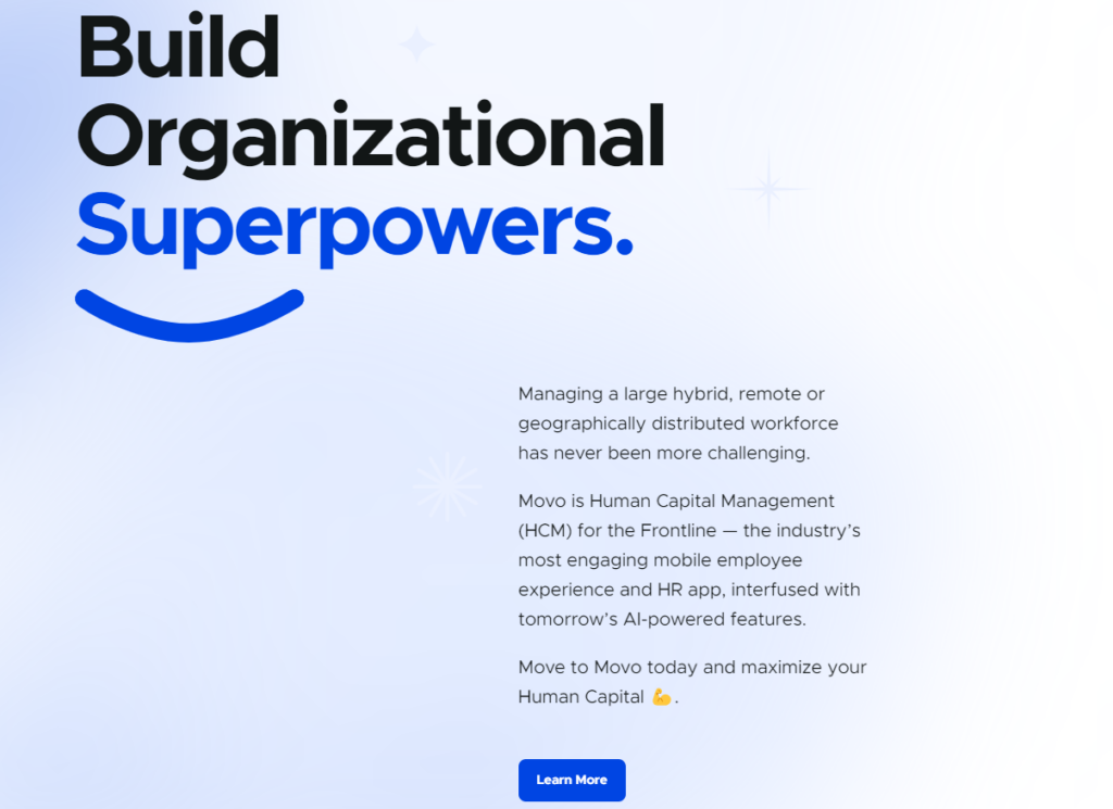 Movo homepage