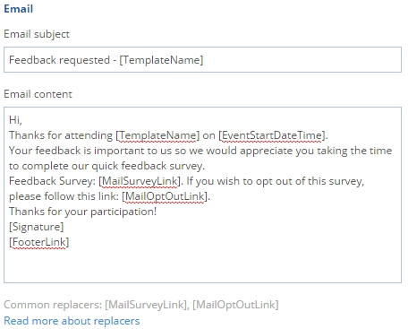 An example of a post training survey that can be sent through Arlo