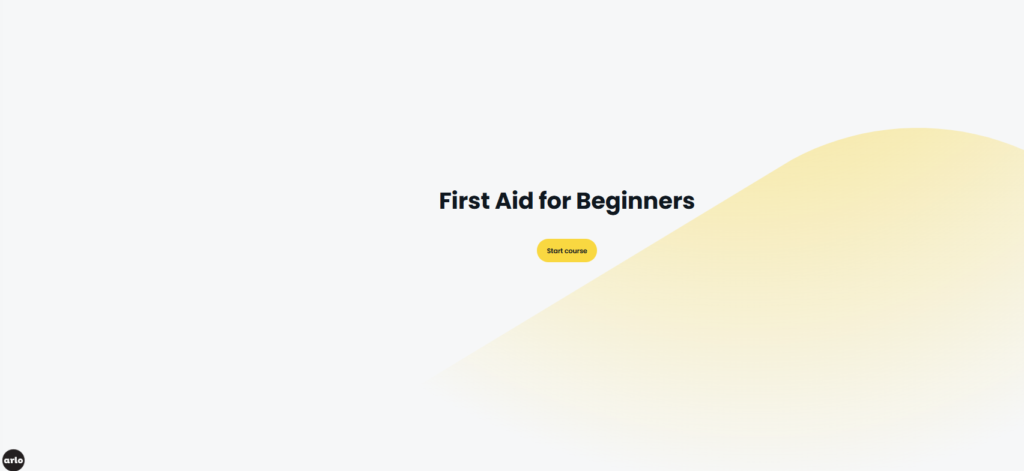 'First Aid for Beginners' course created in Arlo